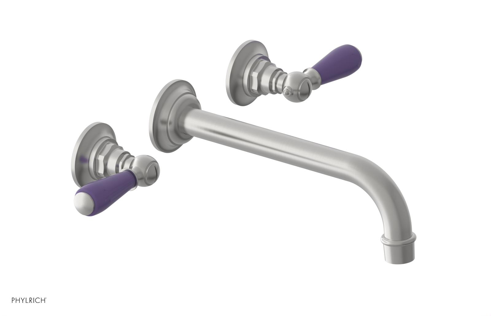 JAMESTOWN Wall Tub Set - 10" Spout - Lever Handle with "Purple" Accents 165-57-10