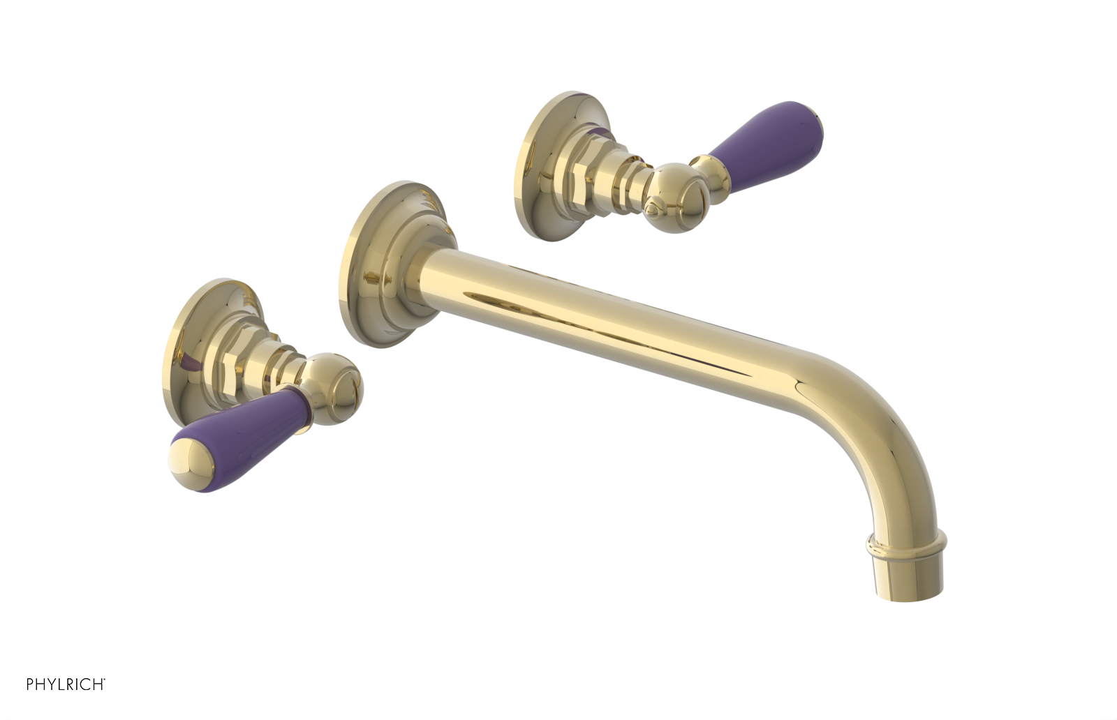 JAMESTOWN Wall Tub Set - 10" Spout - Lever Handle with "Purple" Accents 165-57-10