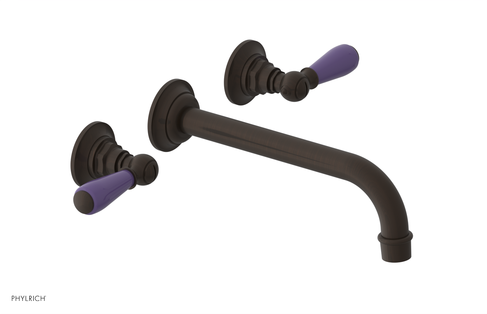 JAMESTOWN Wall Tub Set - 10" Spout - Lever Handle with "Purple" Accents 165-57-10