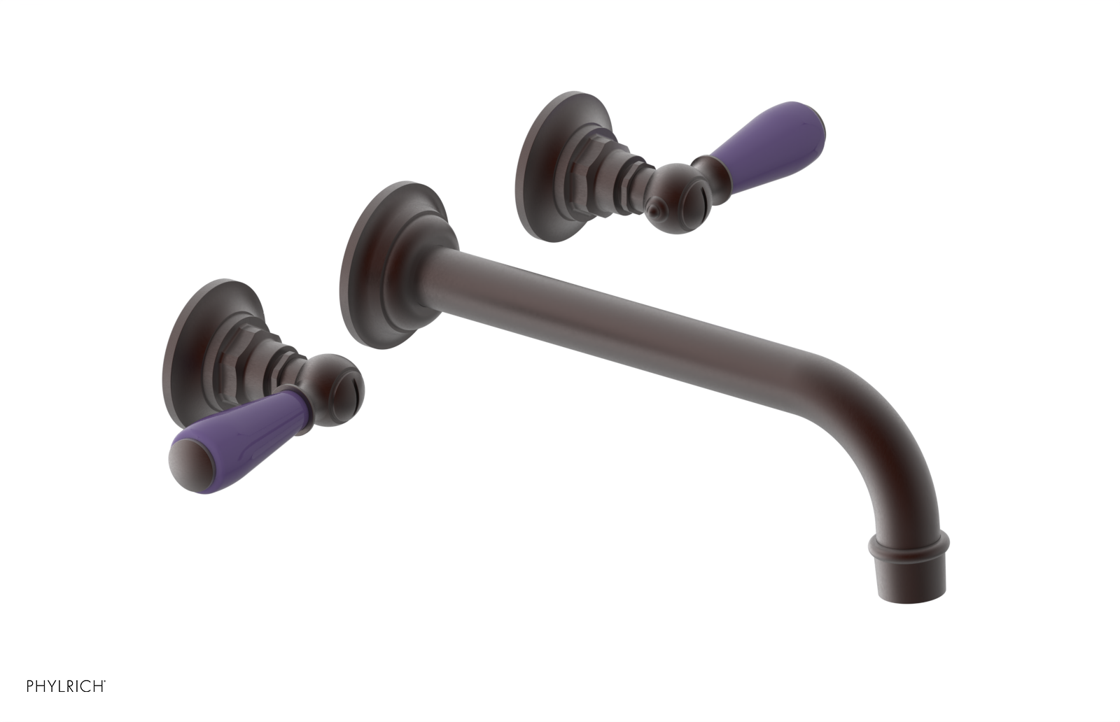 JAMESTOWN Wall Tub Set - 10" Spout - Lever Handle with "Purple" Accents 165-57-10