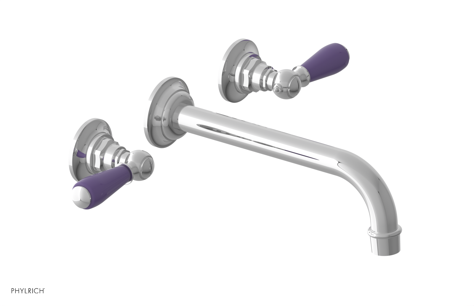 JAMESTOWN Wall Tub Set - 10" Spout - Lever Handle with "Purple" Accents 165-57-10