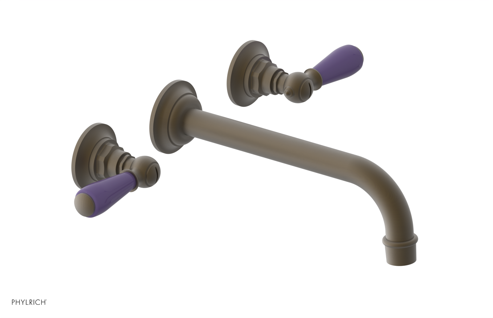 JAMESTOWN Wall Tub Set - 10" Spout - Lever Handle with "Purple" Accents 165-57-10