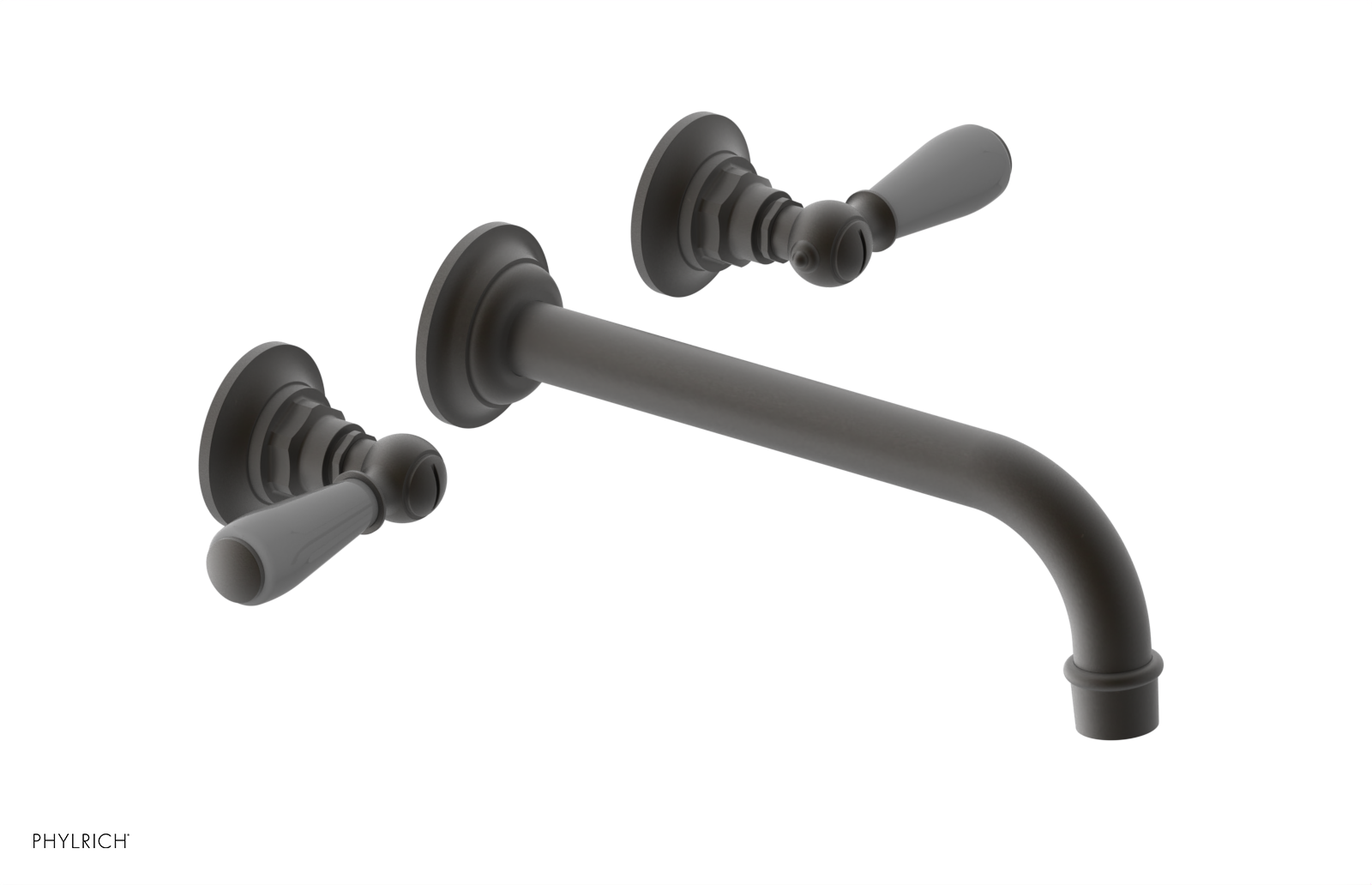 JAMESTOWN Wall Tub Set - 10" Spout - Lever Handle with "Grey" Accents 165-57-10