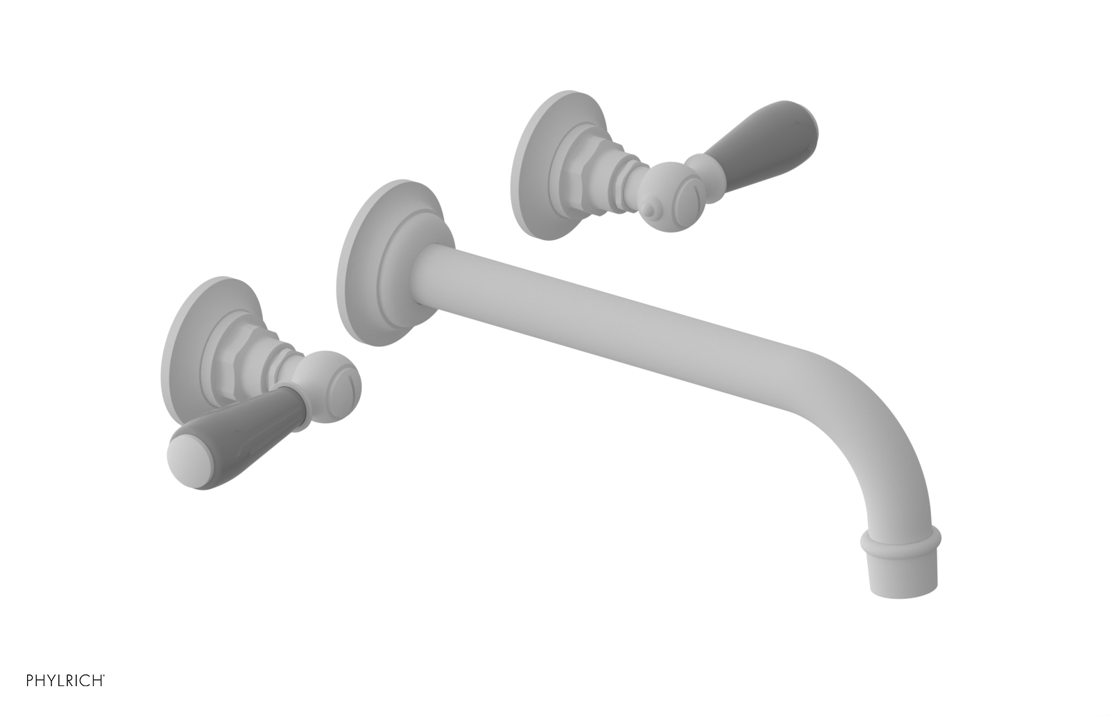 JAMESTOWN Wall Tub Set - 10" Spout - Lever Handle with "Grey" Accents 165-57-10