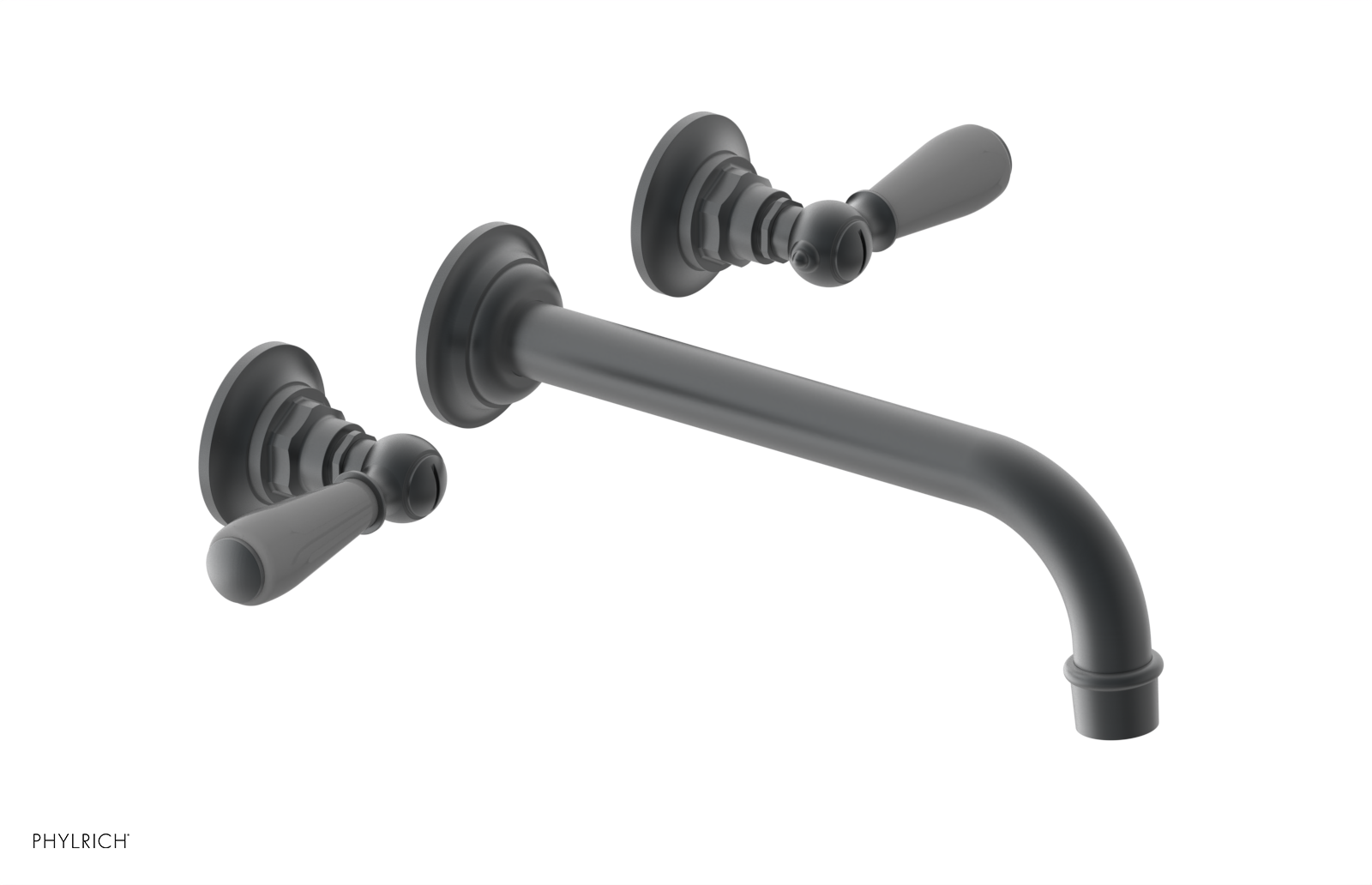 JAMESTOWN Wall Tub Set - 10" Spout - Lever Handle with "Grey" Accents 165-57-10