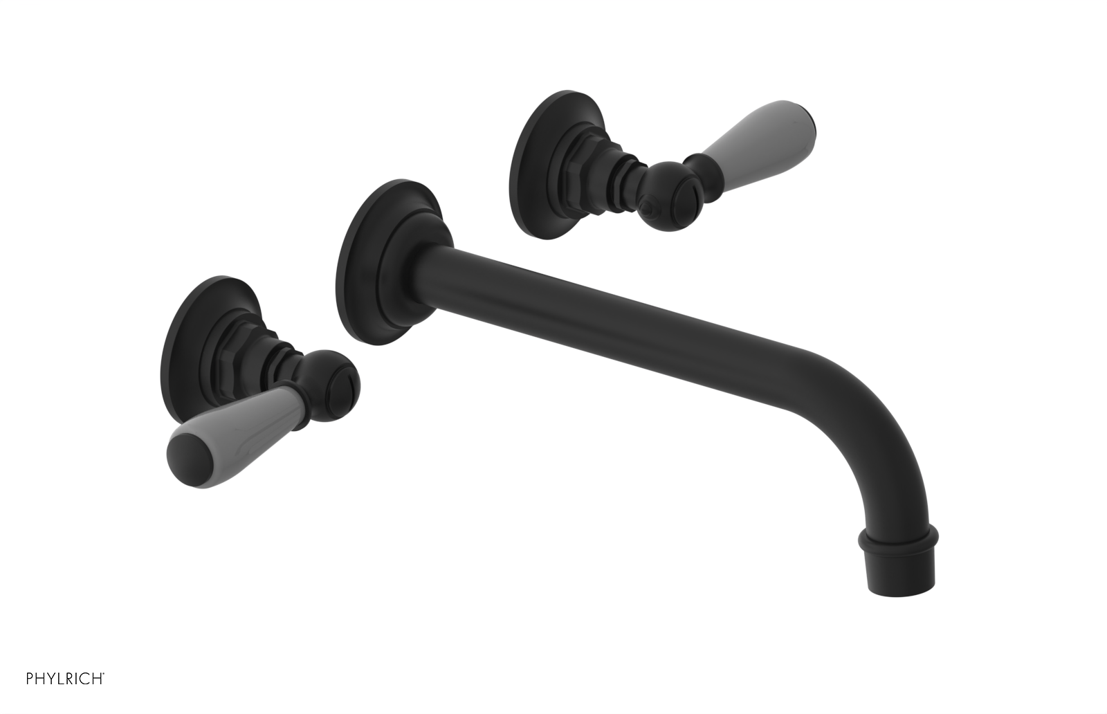 JAMESTOWN Wall Tub Set - 10" Spout - Lever Handle with "Grey" Accents 165-57-10