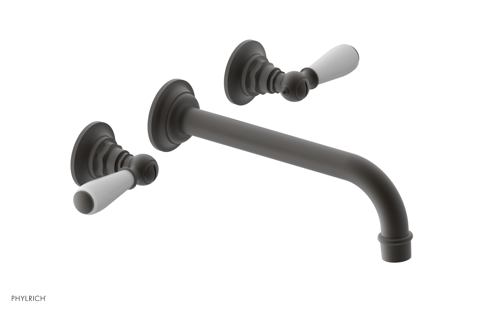 JAMESTOWN Wall Tub Set - 10" Spout - Lever Handle with "White" Accents 165-57-10