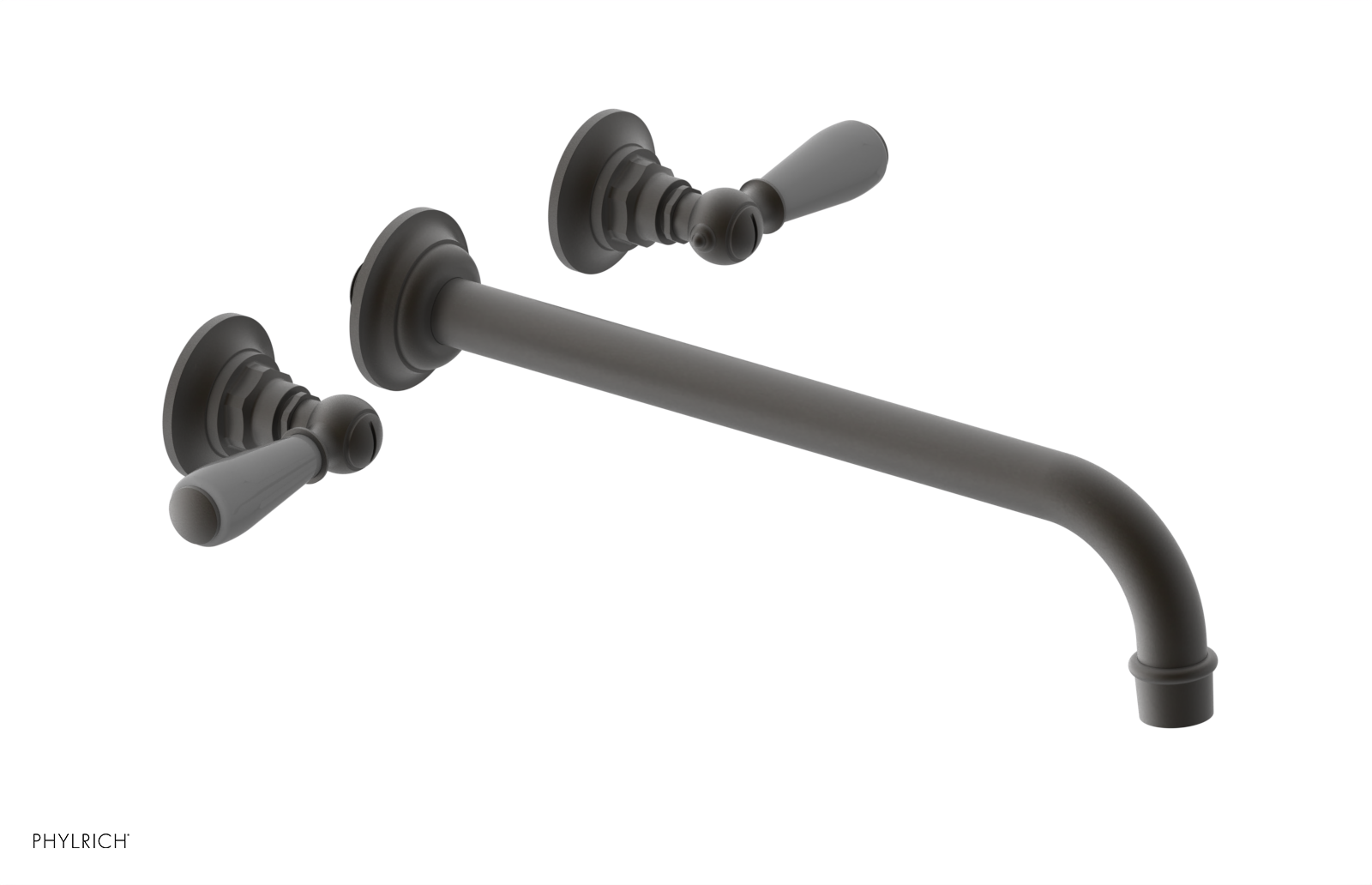 JAMESTOWN Wall Tub Set - 12" Spout - Lever Handle with "Grey" Accents 165-57-12
