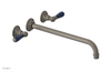 JAMESTOWN Wall Tub Set - 14" Spout - Lever Handle with "Navy Blue" Accents 165-57-14
