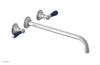 JAMESTOWN Wall Tub Set - 14" Spout - Lever Handle with "Navy Blue" Accents 165-57-14