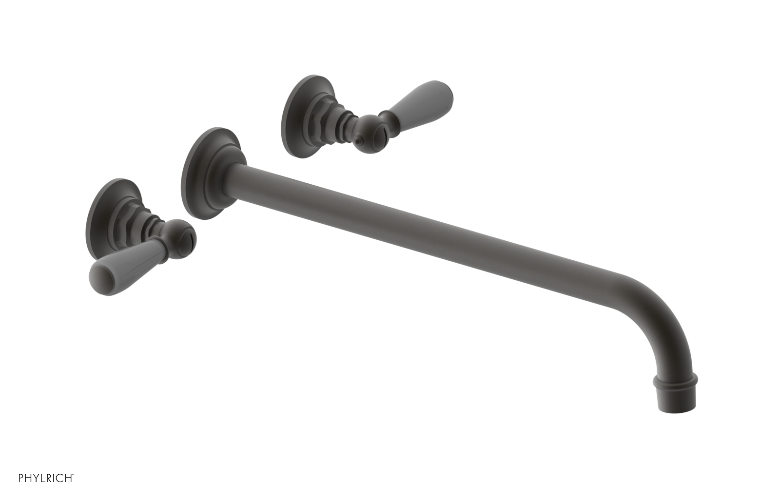 JAMESTOWN Wall Tub Set - 14" Spout - Lever Handle with "Grey" Accents 165-57-14