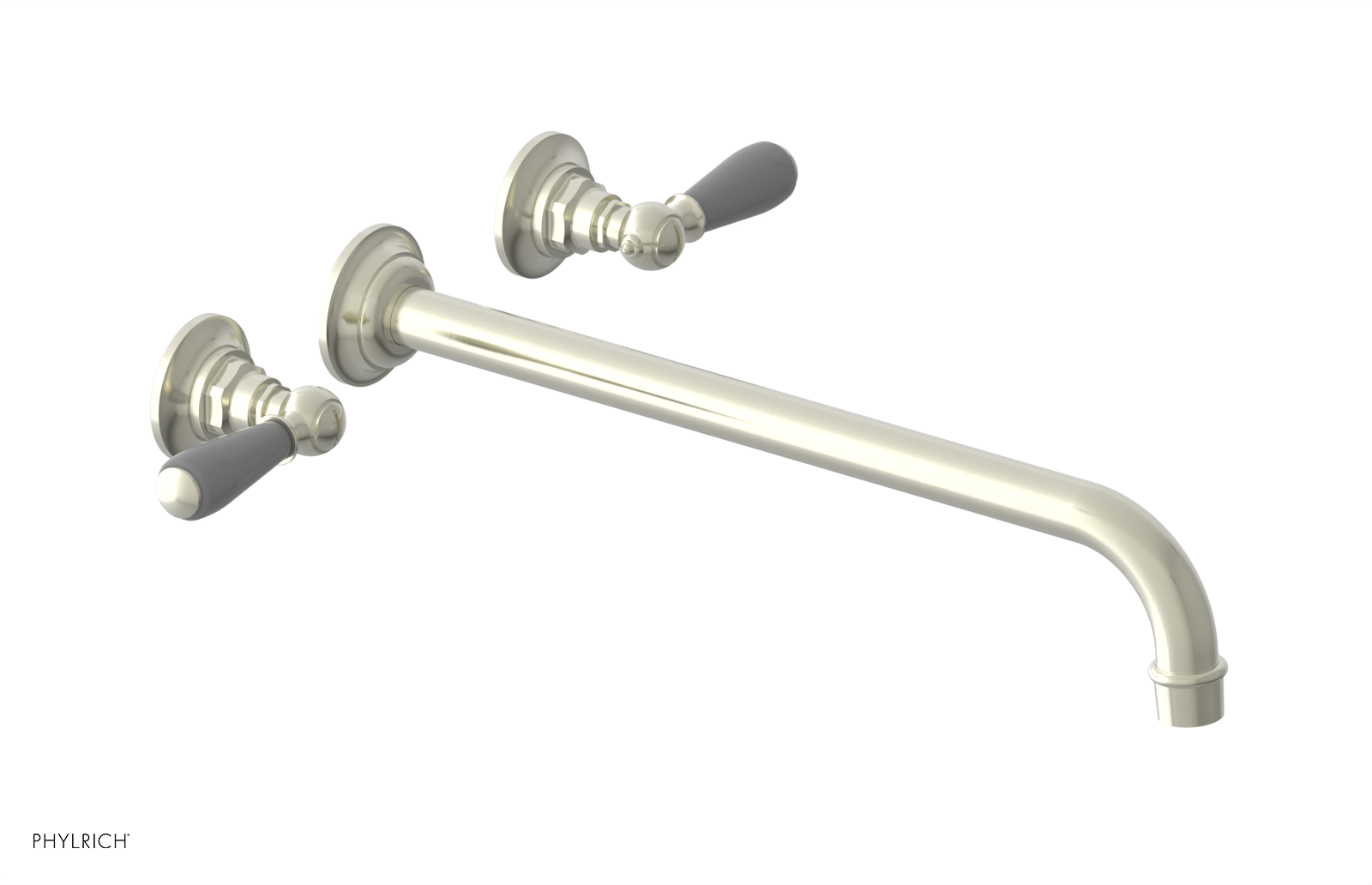 JAMESTOWN Wall Tub Set - 14" Spout - Lever Handle with "Grey" Accents 165-57-14
