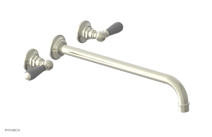 JAMESTOWN Wall Tub Set - 14" Spout - Lever Handle with "Grey" Accents 165-57-14