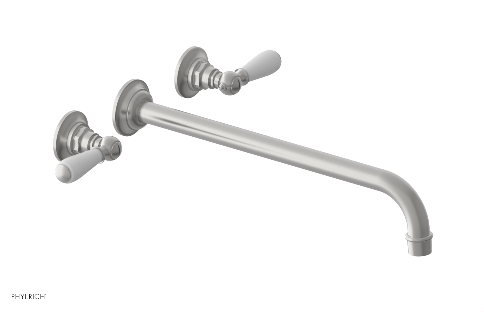 JAMESTOWN Wall Tub Set - 14" Spout - Lever Handle with "White" Accents 165-57-14