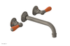 JAMESTOWN Wall Tub Set - Lever Handle with "Orange" Accents 165-57