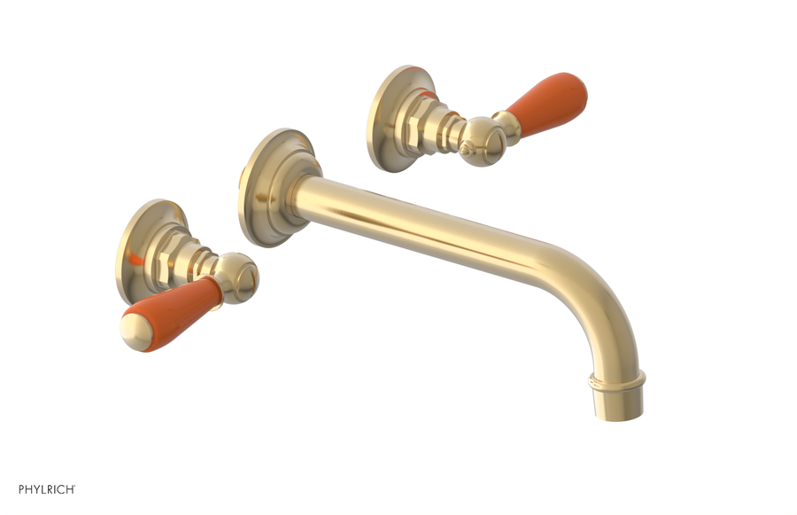JAMESTOWN Wall Tub Set - Lever Handle with "Orange" Accents 165-57