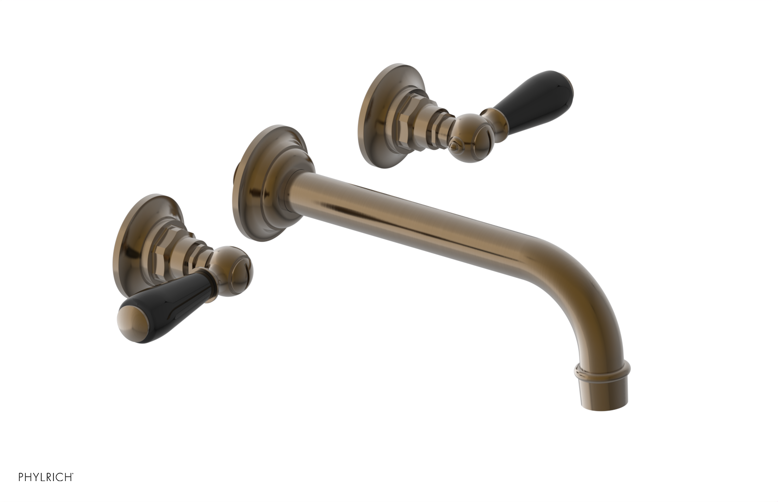 JAMESTOWN Wall Tub Set - Lever Handle with "Black" Accents 165-57