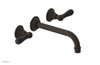JAMESTOWN Wall Tub Set - Lever Handle with "Black" Accents 165-57
