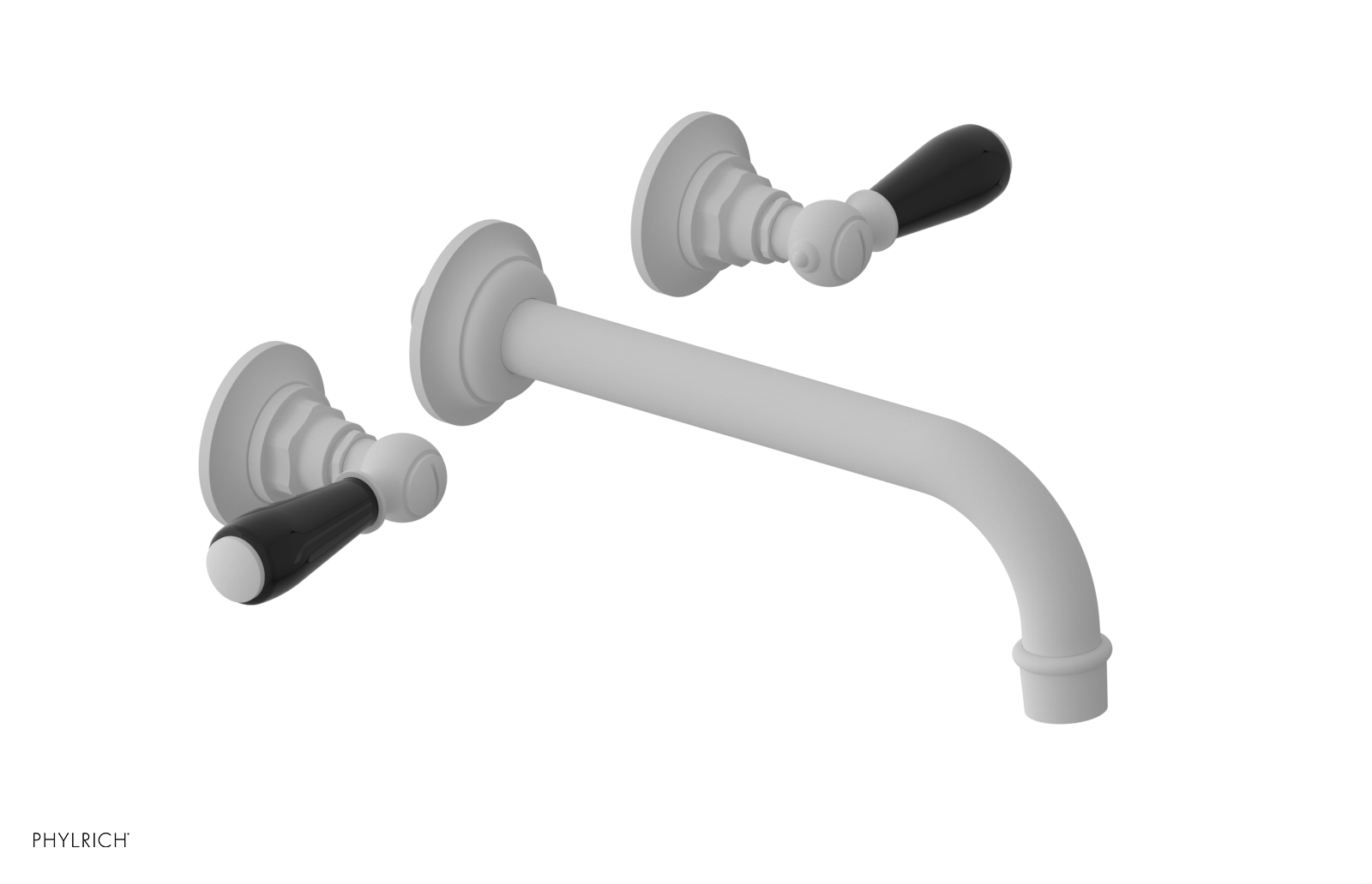 JAMESTOWN Wall Lavatory Set - Lever Handle with "Black" Accents 165-12