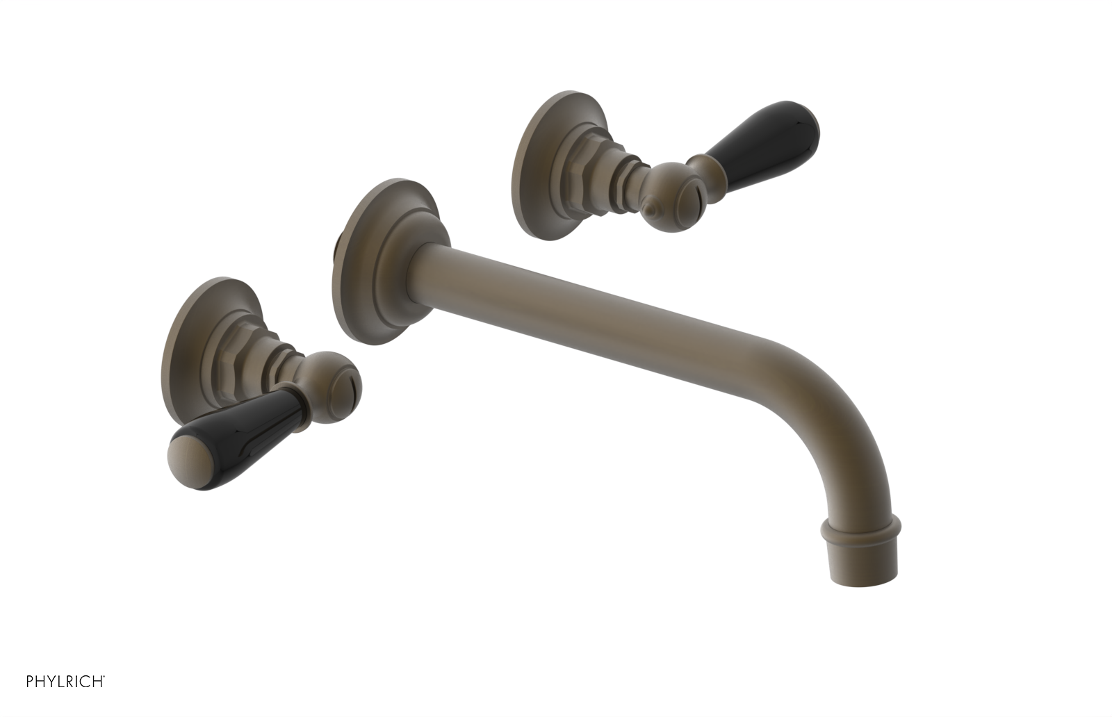 JAMESTOWN Wall Tub Set - Lever Handle with "Black" Accents 165-57