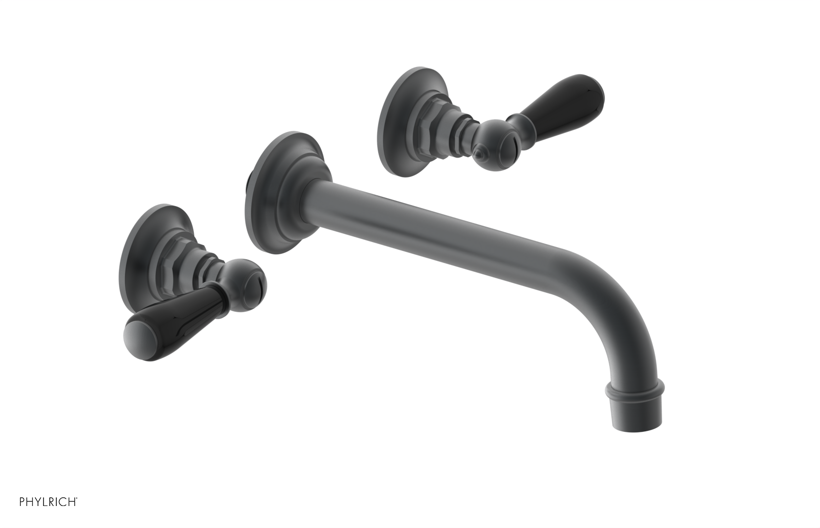 JAMESTOWN Wall Tub Set - Lever Handle with "Black" Accents 165-57