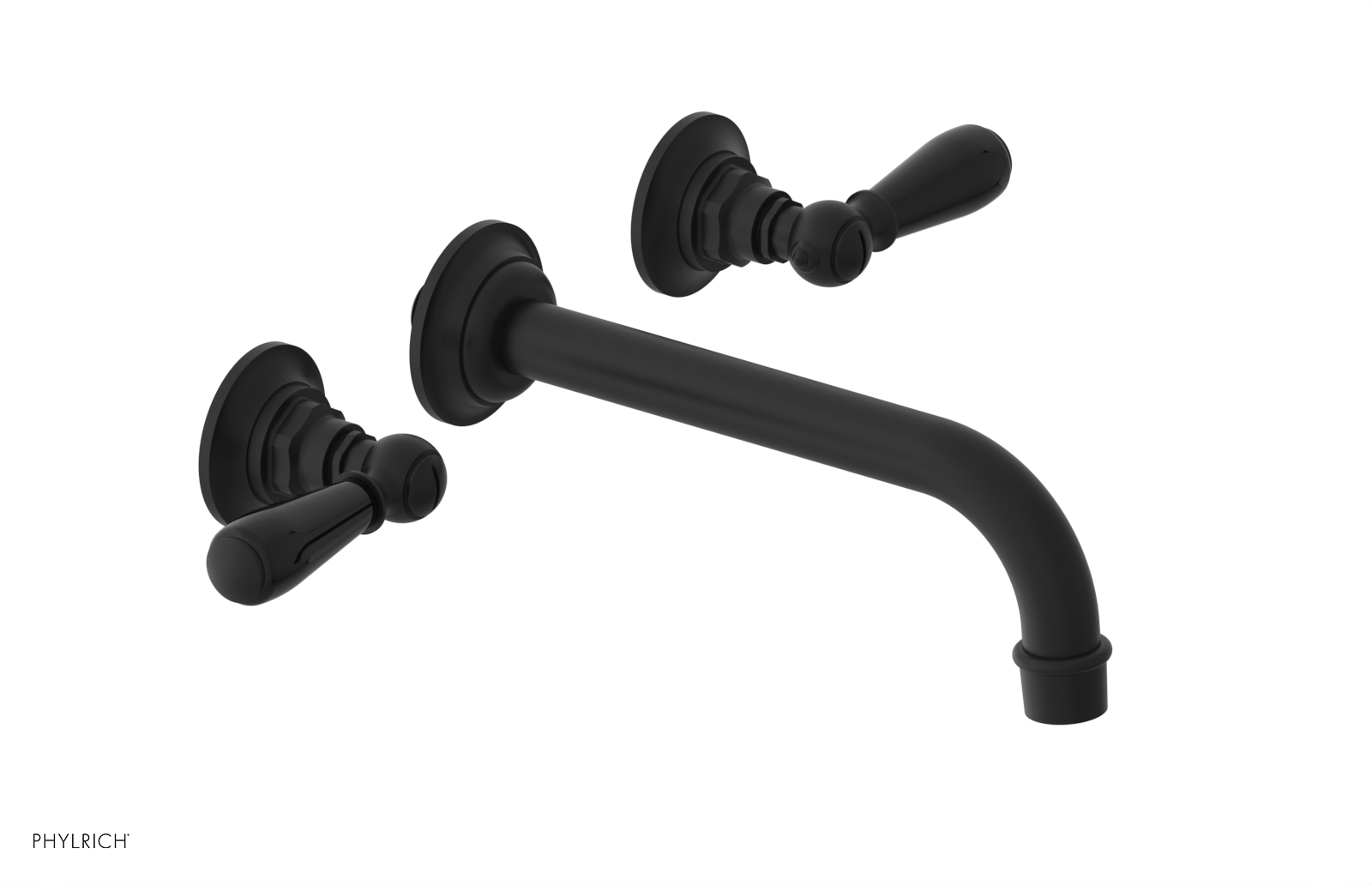 JAMESTOWN Wall Tub Set - Lever Handle with "Black" Accents 165-57