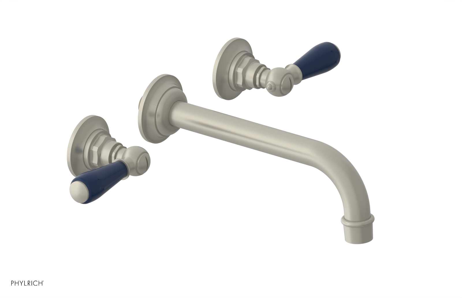 JAMESTOWN Wall Tub Set - Lever Handle with "Navy Blue" Accents 165-57