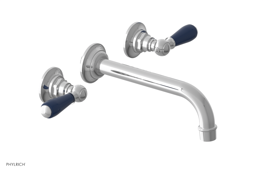 JAMESTOWN Wall Tub Set - Lever Handle with "Navy Blue" Accents 165-57