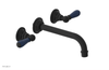 JAMESTOWN Wall Lavatory Set - Lever Handle with "Navy Blue" Accents 165-12