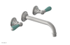 JAMESTOWN Wall Lavatory Set - Lever Handle with "Turqoise" Accents 165-12