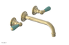 JAMESTOWN Wall Lavatory Set - Lever Handle with "Turqoise" Accents 165-12