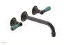 JAMESTOWN Wall Lavatory Set - Lever Handle with "Turqoise" Accents 165-12