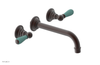 JAMESTOWN Wall Lavatory Set - Lever Handle with "Turqoise" Accents 165-12