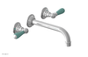 JAMESTOWN Wall Lavatory Set - Lever Handle with "Turqoise" Accents 165-12