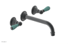 JAMESTOWN Wall Lavatory Set - Lever Handle with "Turqoise" Accents 165-12