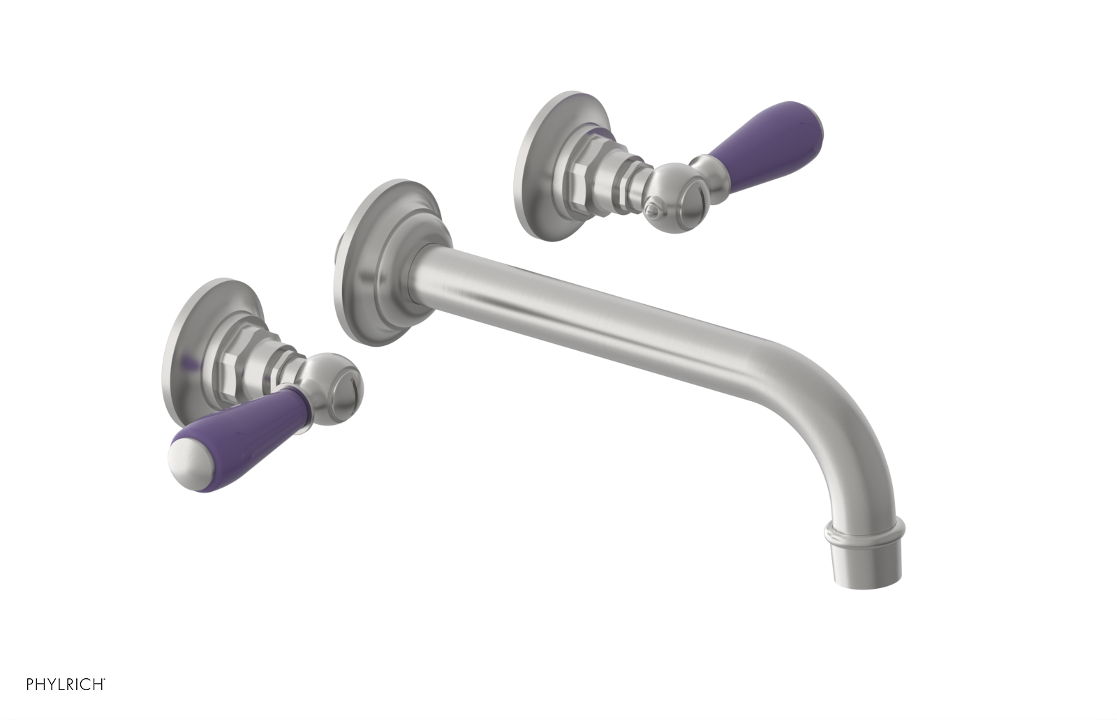 JAMESTOWN Wall Tub Set - Lever Handle with "Purple" Accents 165-57