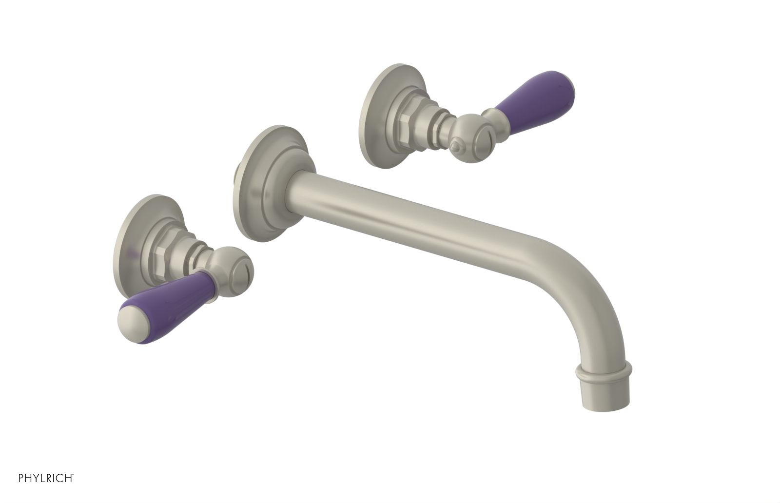 JAMESTOWN Wall Tub Set - Lever Handle with "Purple" Accents 165-57