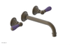 JAMESTOWN Wall Lavatory Set - Lever Handle with "Purple" Accents 165-12