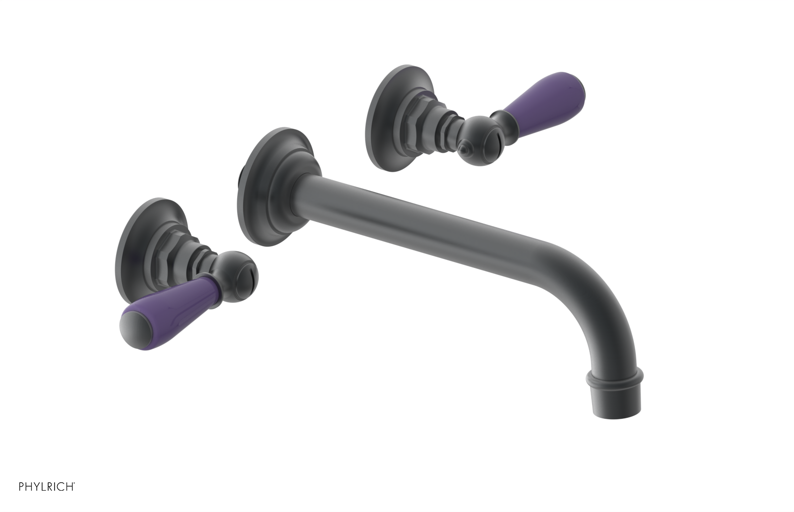 JAMESTOWN Wall Tub Set - Lever Handle with "Purple" Accents 165-57