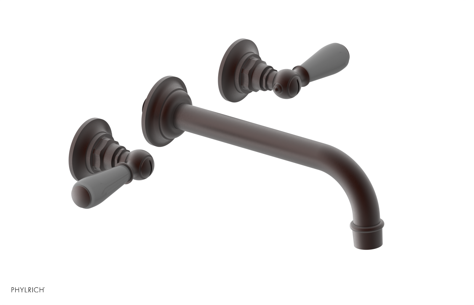 JAMESTOWN Wall Lavatory Set - Lever Handle with "Grey" Accents 165-12