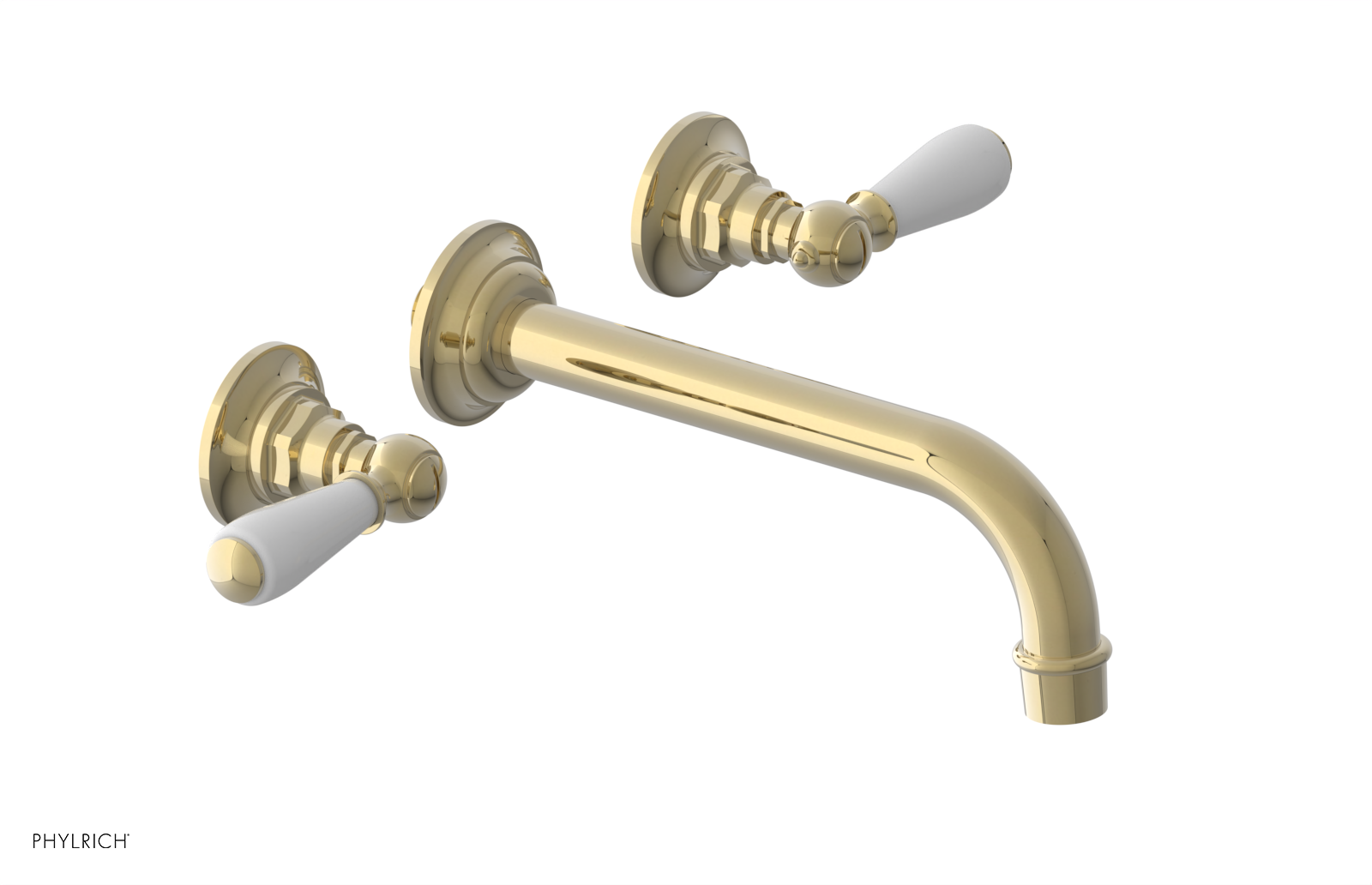 JAMESTOWN Wall Tub Set - Lever Handle with "White" Accents 165-57