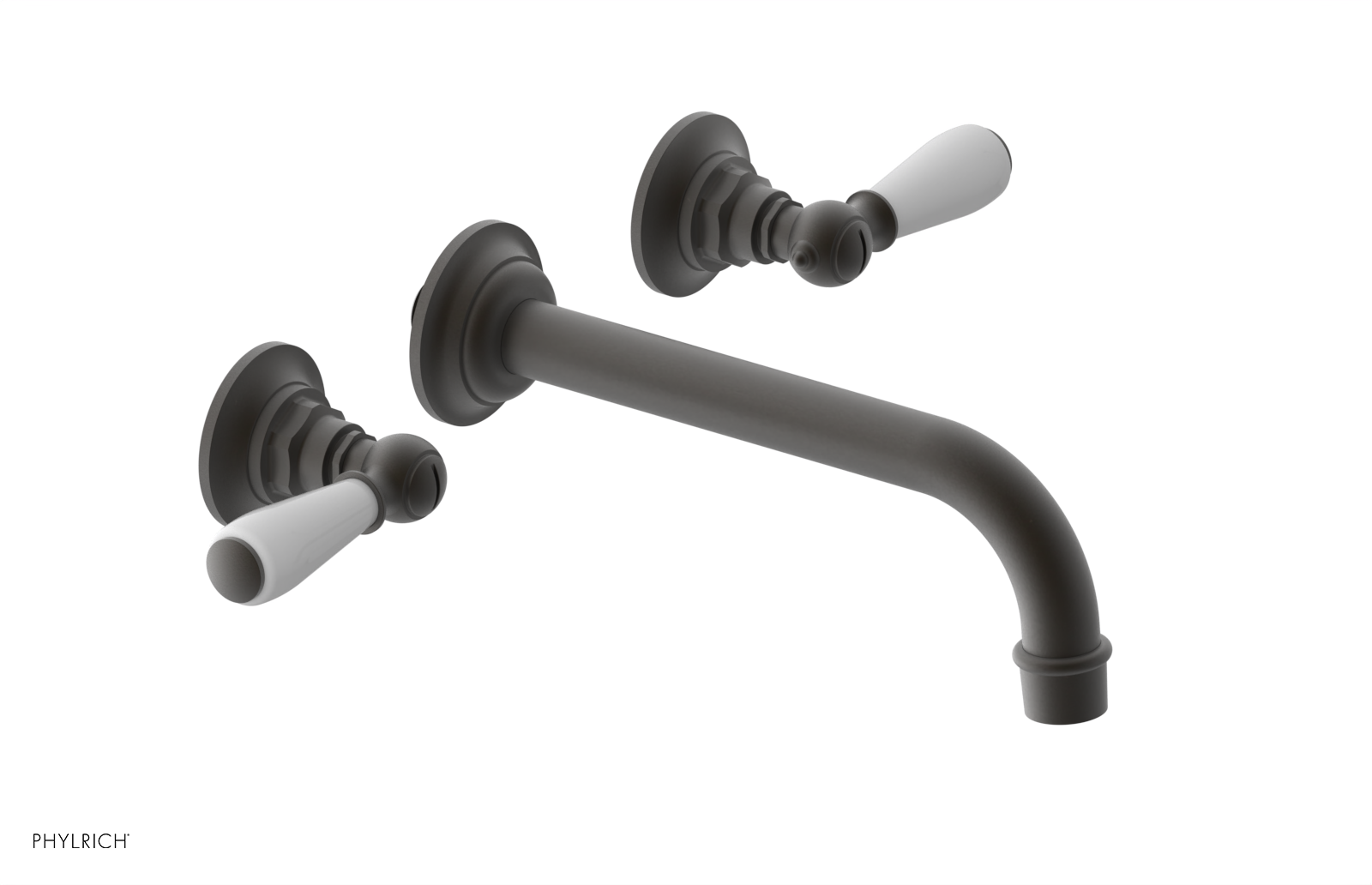JAMESTOWN Wall Tub Set - Lever Handle with "White" Accents 165-57