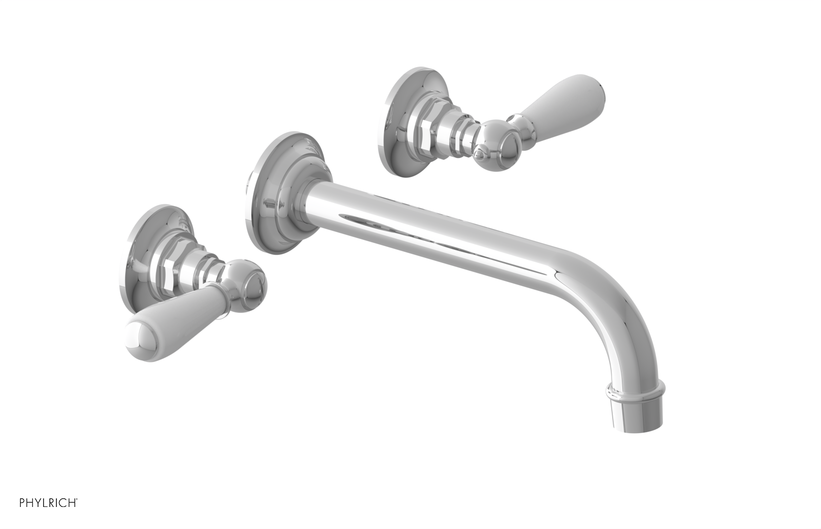 JAMESTOWN Wall Tub Set - Lever Handle with "White" Accents 165-57