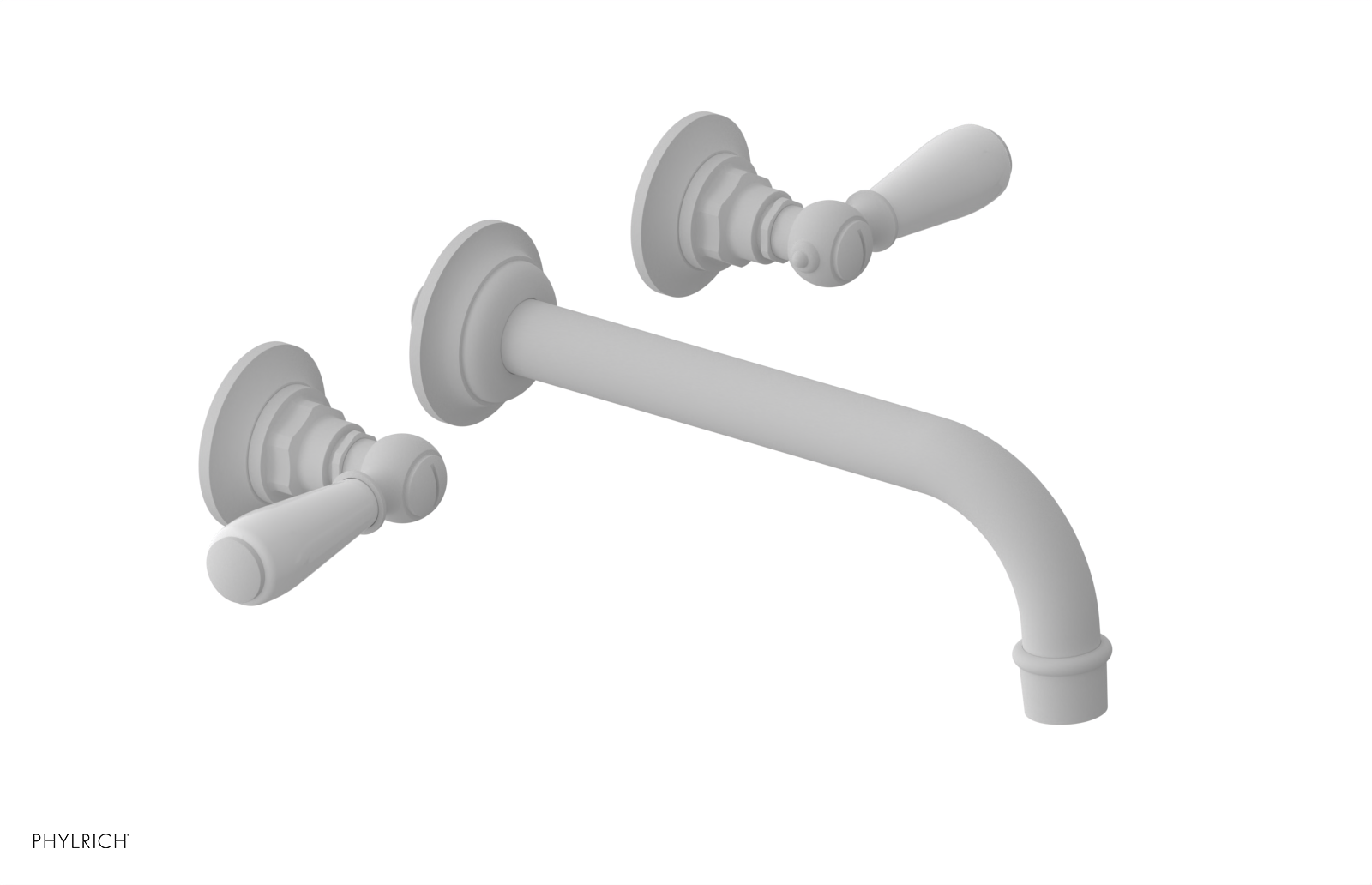 JAMESTOWN Wall Lavatory Set - Lever Handle with "White" Accents 165-12