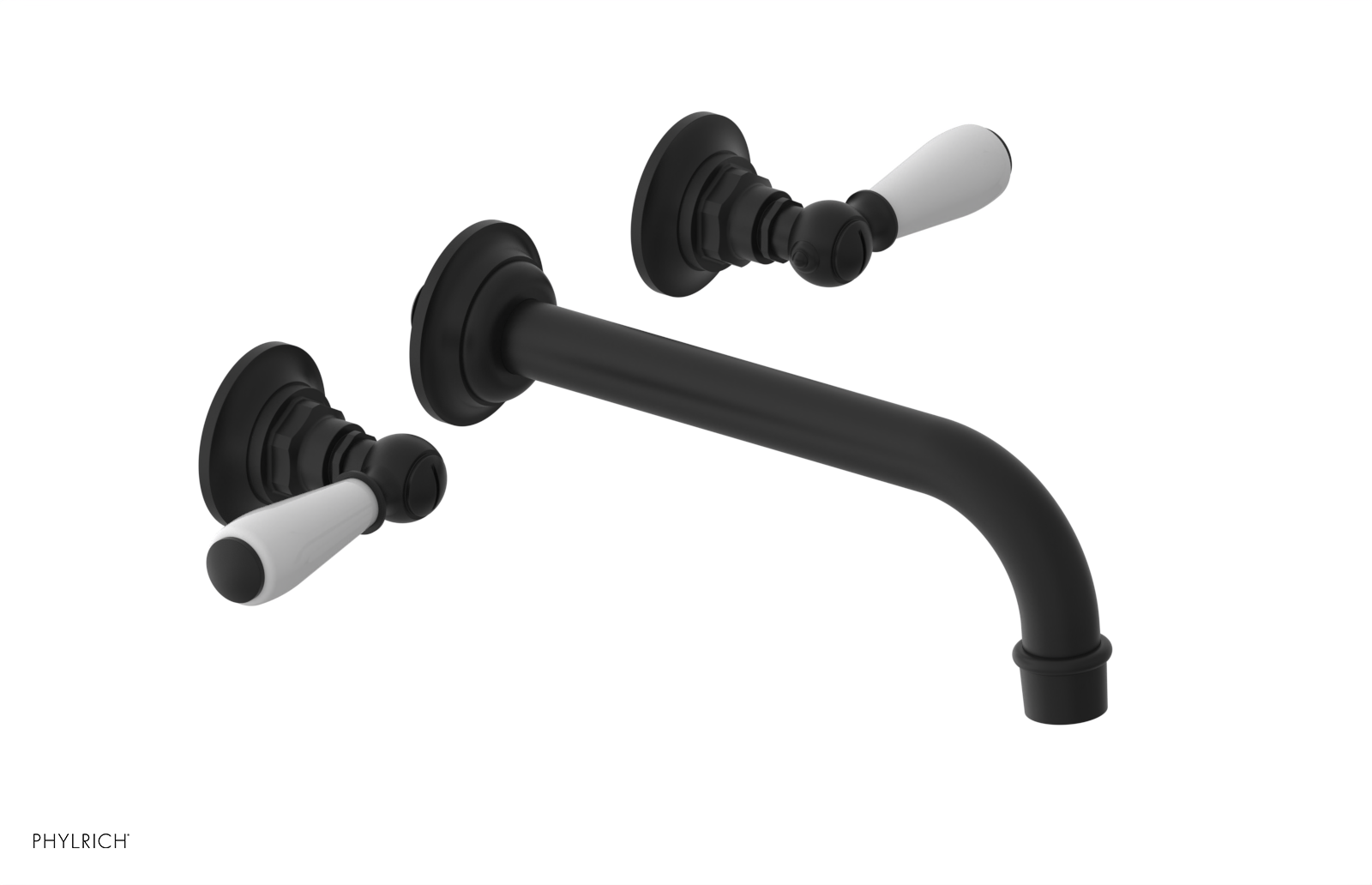 JAMESTOWN Wall Tub Set - Lever Handle with "White" Accents 165-57