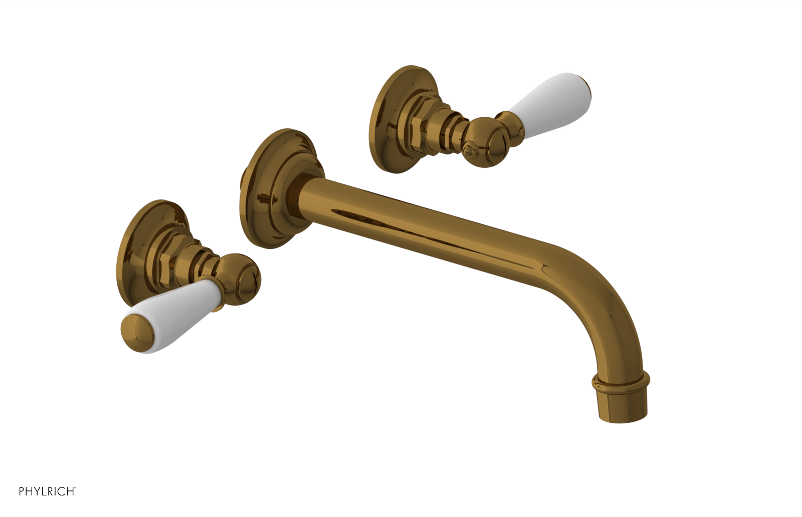 JAMESTOWN Wall Tub Set - Lever Handle with "White" Accents 165-57