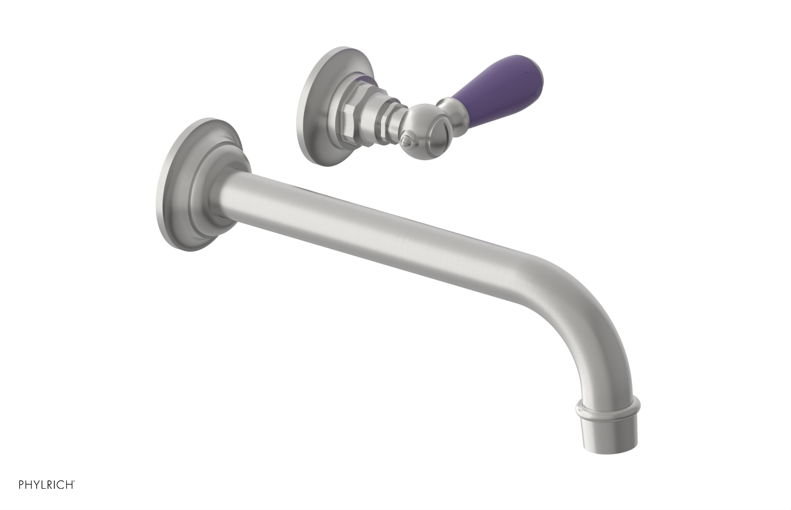 JAMESTOWN Single Handle Wall Lavatory Set - 10" Spout with "Purple" Accents 165-16-10