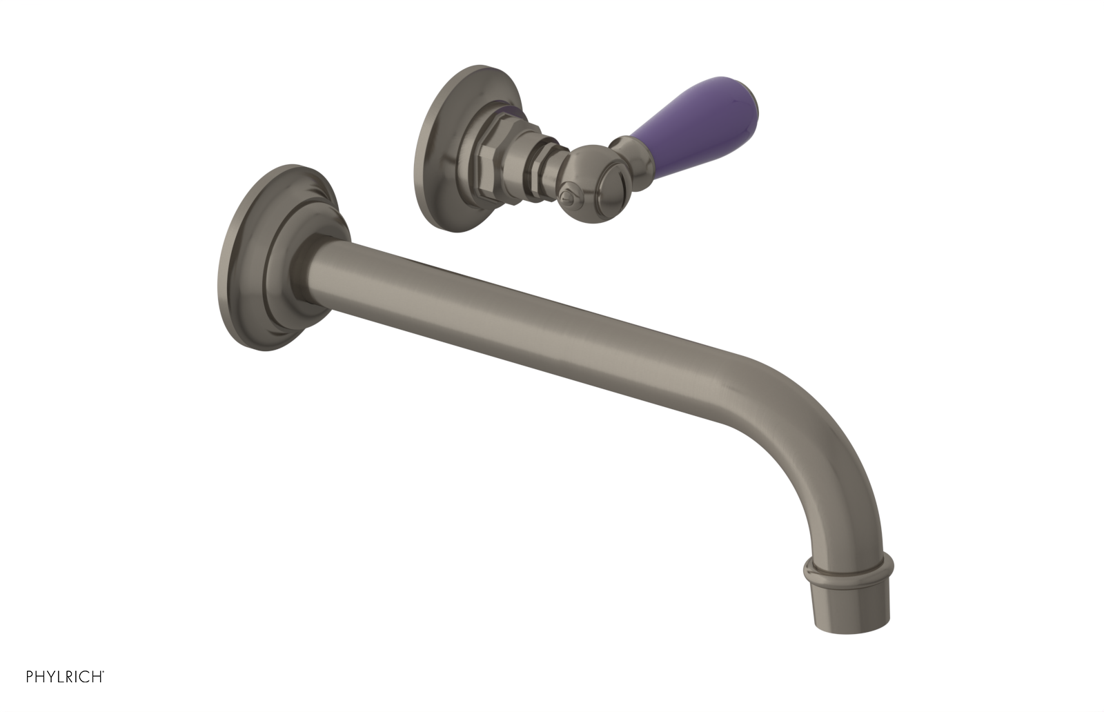 JAMESTOWN Single Handle Wall Lavatory Set - 10" Spout with "Purple" Accents 165-16-10