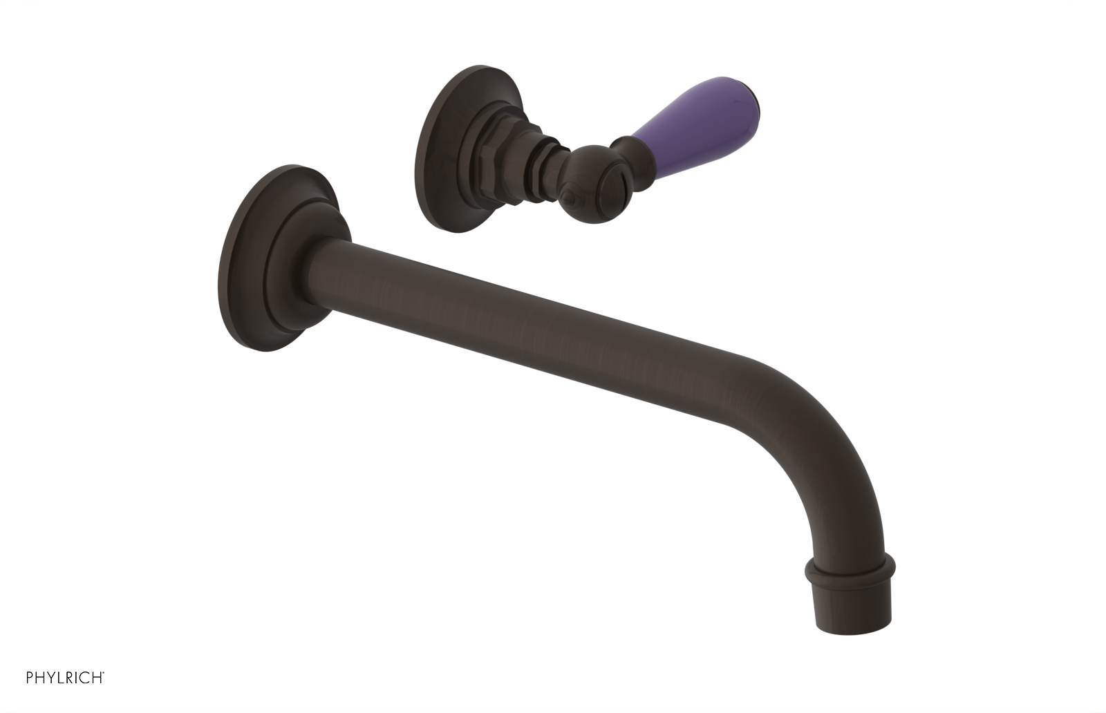 JAMESTOWN Single Handle Wall Lavatory Set - 10" Spout with "Purple" Accents 165-16-10