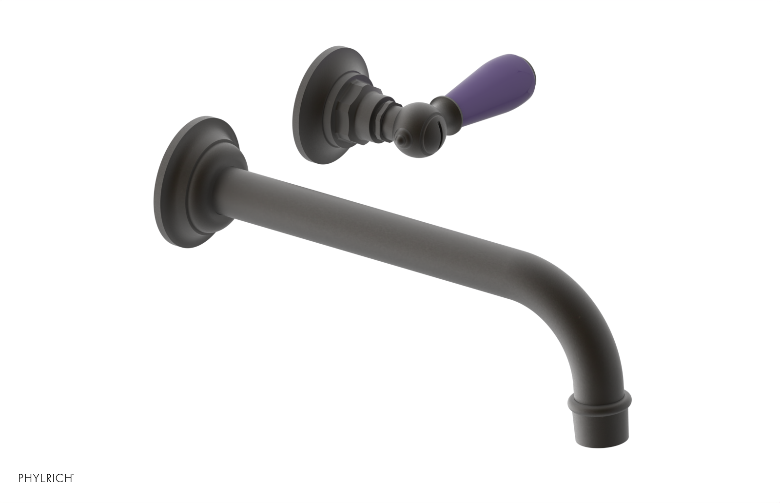 JAMESTOWN Single Handle Wall Lavatory Set - 10" Spout with "Purple" Accents 165-16-10